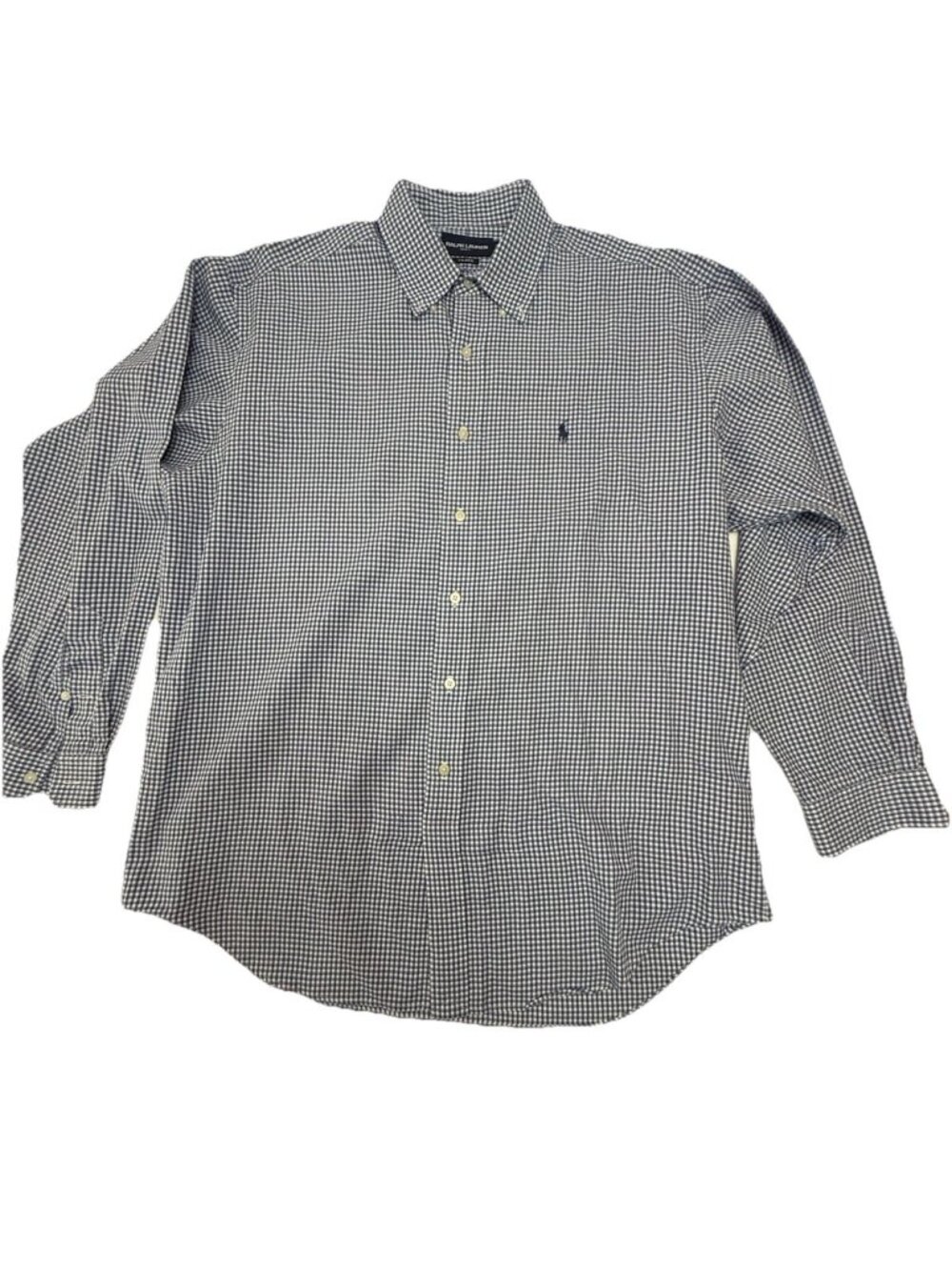 Polo Ralph Lauren Golf Tilden Blue Gingham Button Shirt Mens Large L